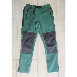 Topo Designs Organic Cotton Fleece Womens Green Black Winter Ski Snoe Pants M
